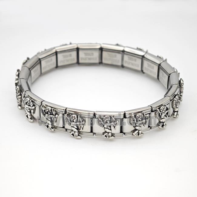 Stainless Steel Module Bracelet Cupid