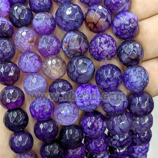 purple veins Agate Beads, faceted round