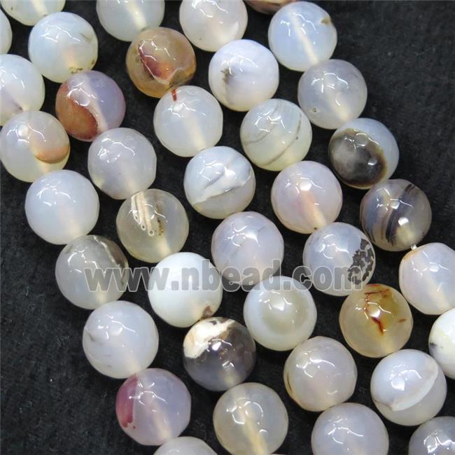 Heihua Agate Beads, faceted round