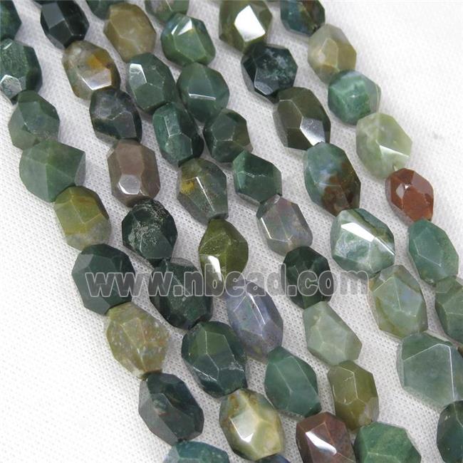 India Agate nugget beads, freeform