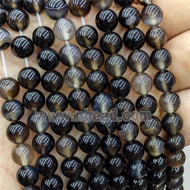 smoky Heihua Agate Beads, round