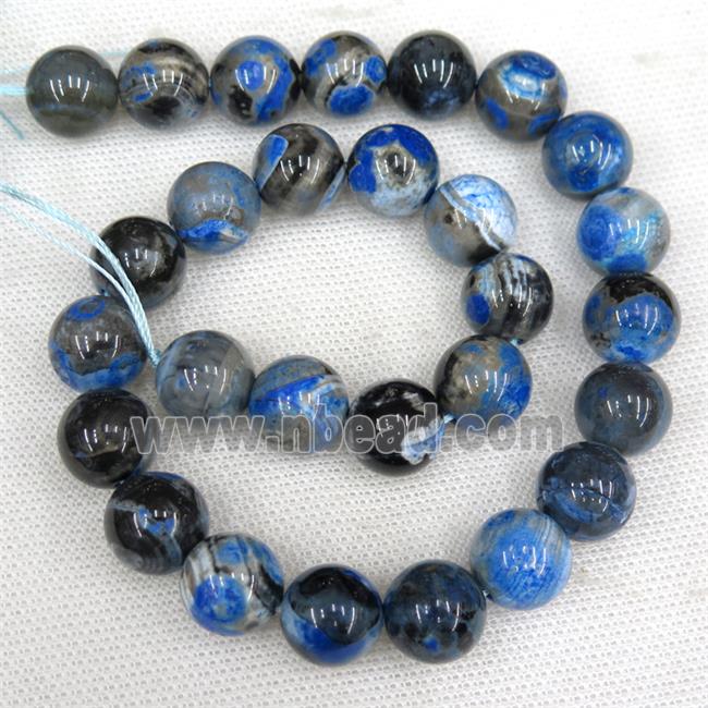 blue fire Agate Beads, round