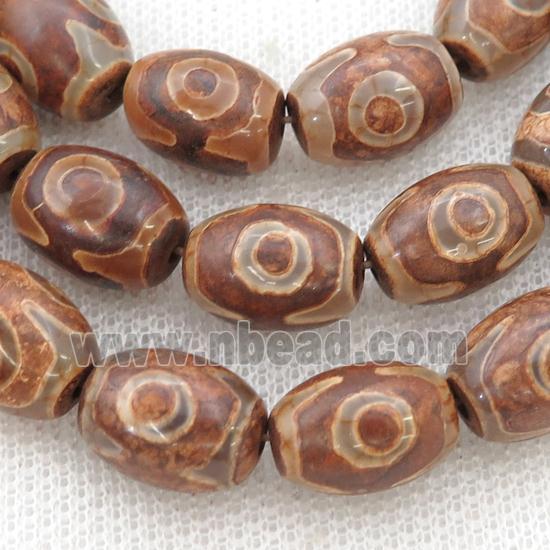 Tibetan Agate barrel beads, eye