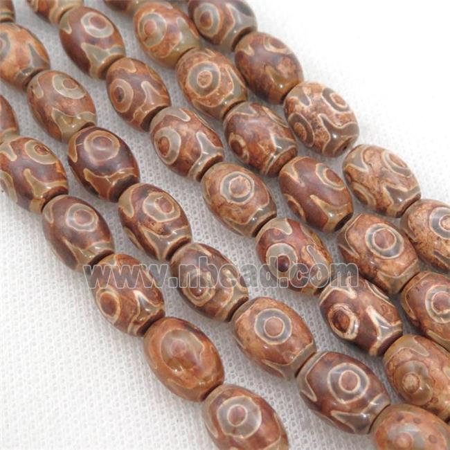 Tibetan Agate barrel beads, eye