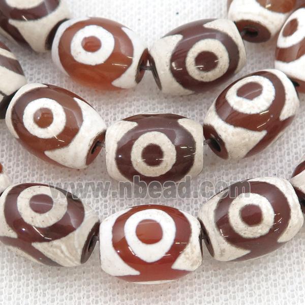 Tibetan Agate rice beads, eye