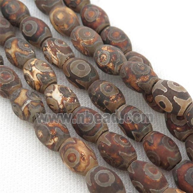 Tibetan Agate barrel beads, eye