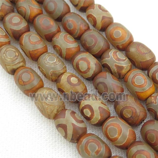 Tibetan Agate barrel Beads