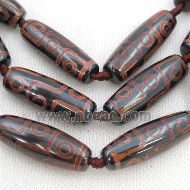 Tibetan Agate rice beads, eye