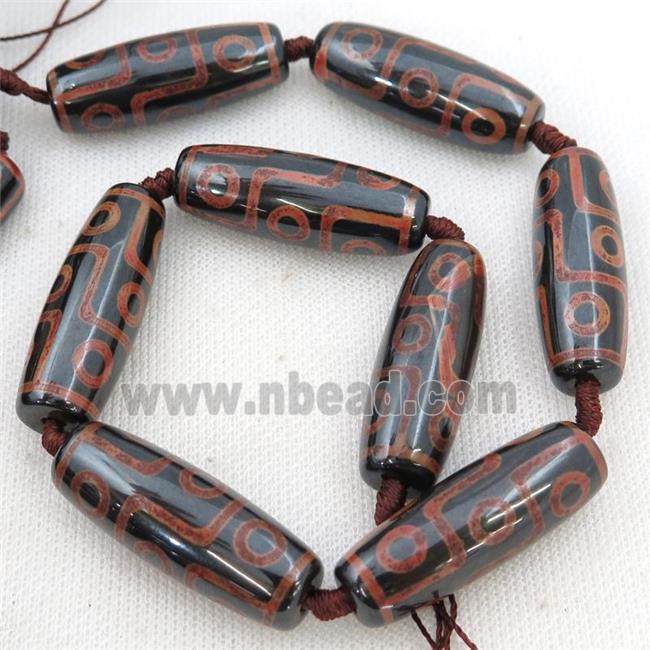 Tibetan Agate rice beads, eye