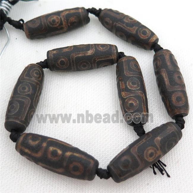 Tibetan Agate rice beads, eye