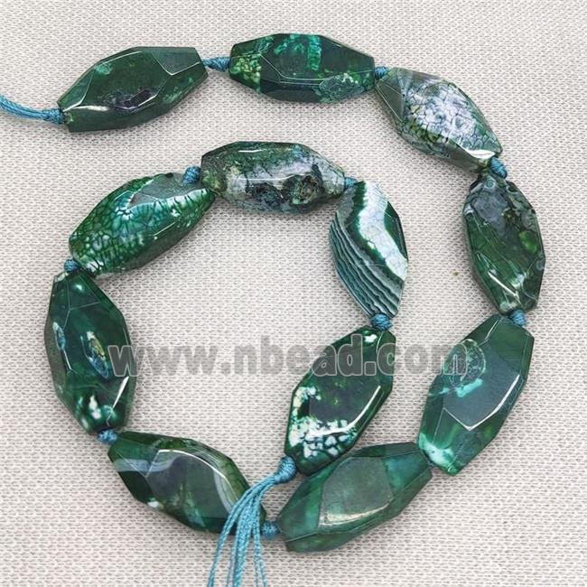 darkgreen Veins Agate Beads, freeform