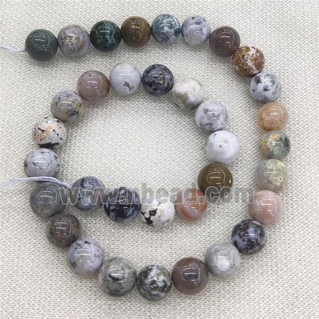 natural Ocean Agate Beads, round