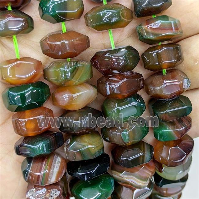 Coffee Agate Beads Faceted Rondelle Dye