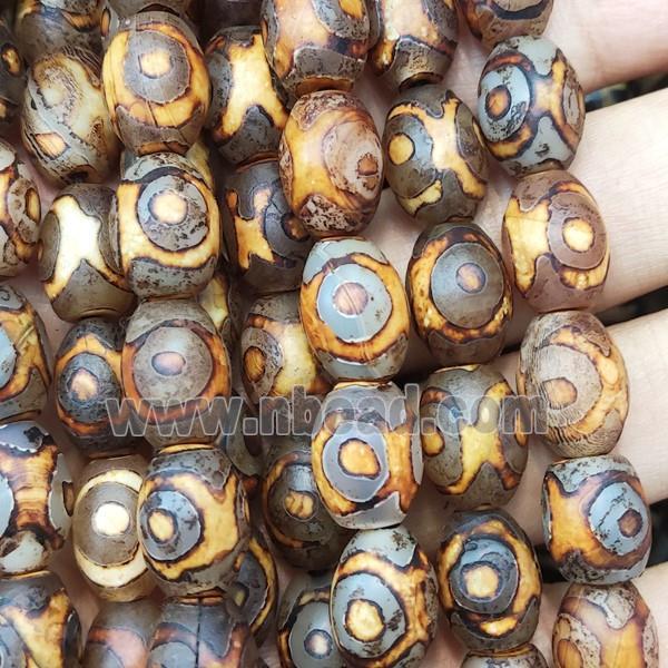 tibetan agate barrel beads, eye