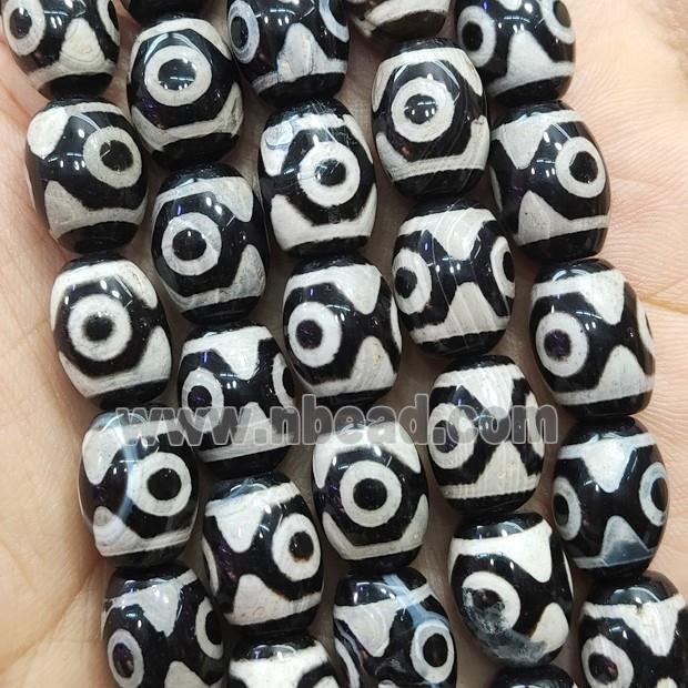 tibetan agate barrel beads, eye