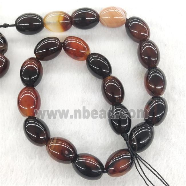 Fancy Agate Barrel Beads Smooth