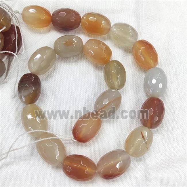 Natural Carnelian Beads Faceted Barrel