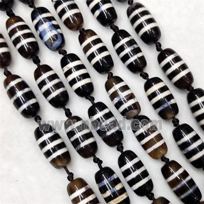 Tibetan DZi Agate Beads Barrel Line