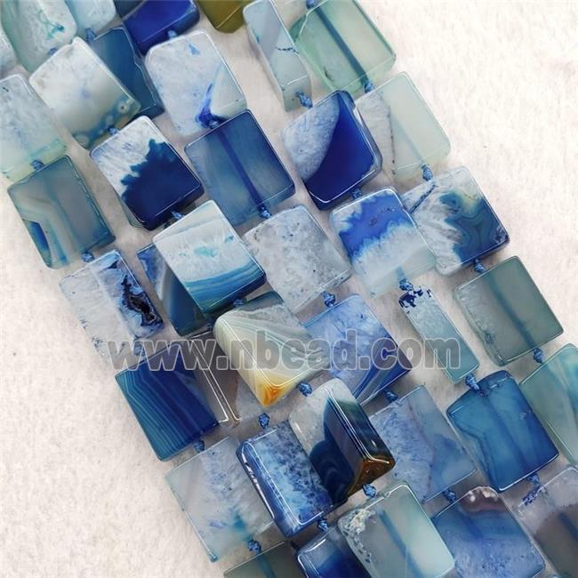 Blue Agate Rectangle Beads Dye