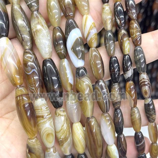 Stripe Agate Rice Beads Dye