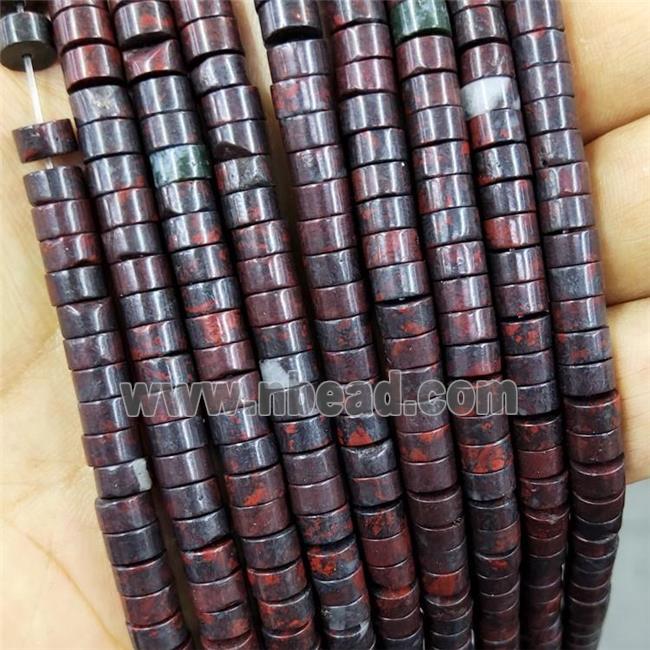 Natural Poppy Jasper Heishi Beads