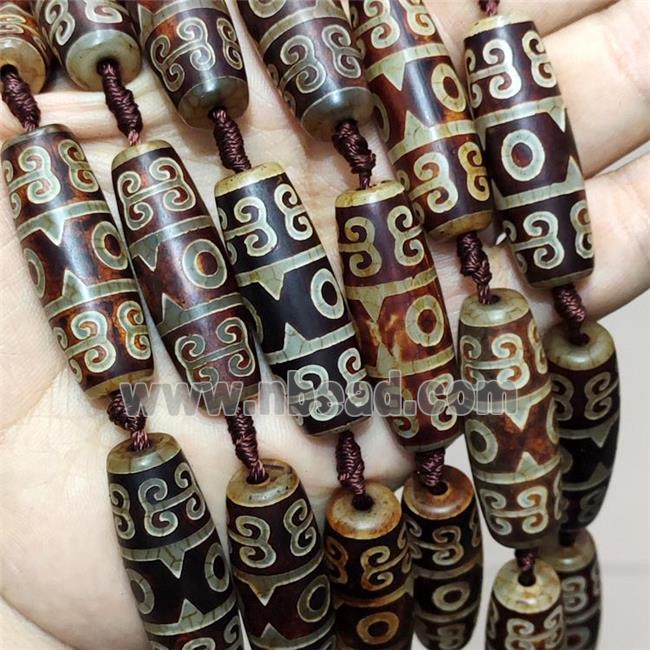 Tibetan Agate Rice Beads