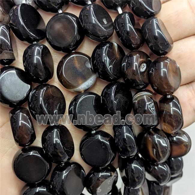 Druzy Agate Coin Beads Coffee Dye