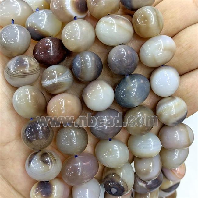 Natural Stripe Agate Egg Beads Coffee Dye