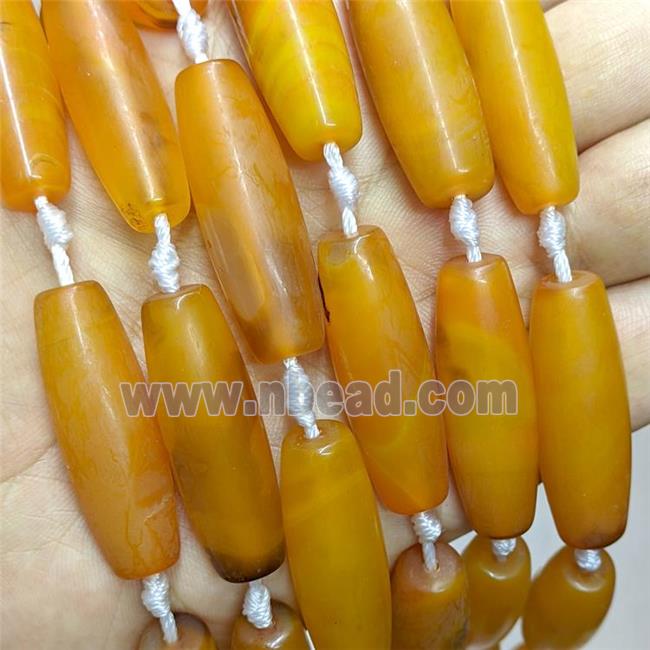 Natural Agate Rice Beads Golden Dye