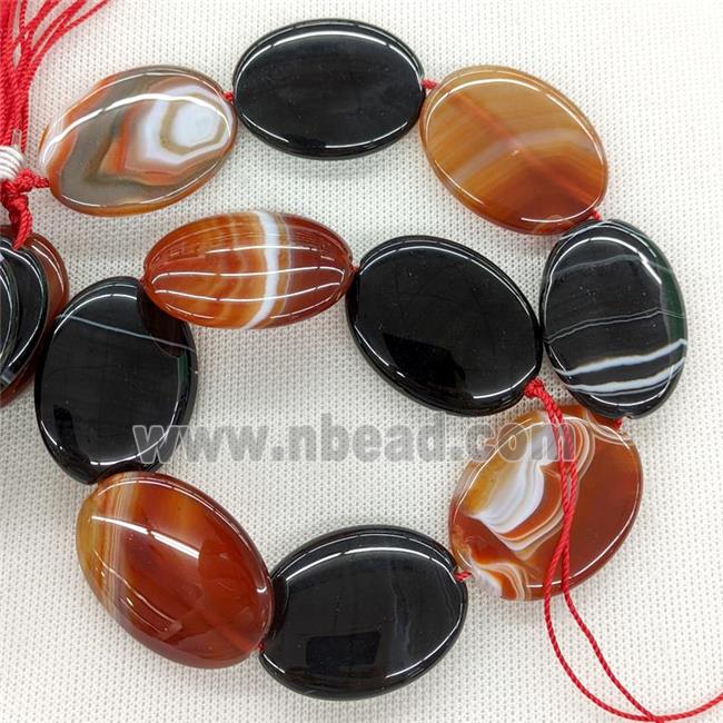 Natural Red Agate Oval Beads Dye