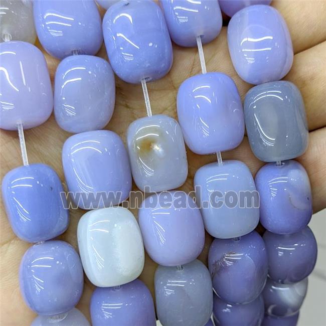 Natural Agate Tube Beads Blue Dye