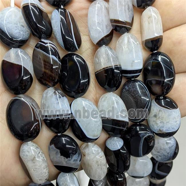 White Druzy Agate Oval Beads Dye