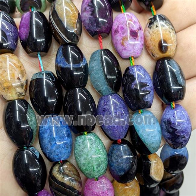 Druzy Agate Rice Beads Dye Mix Color