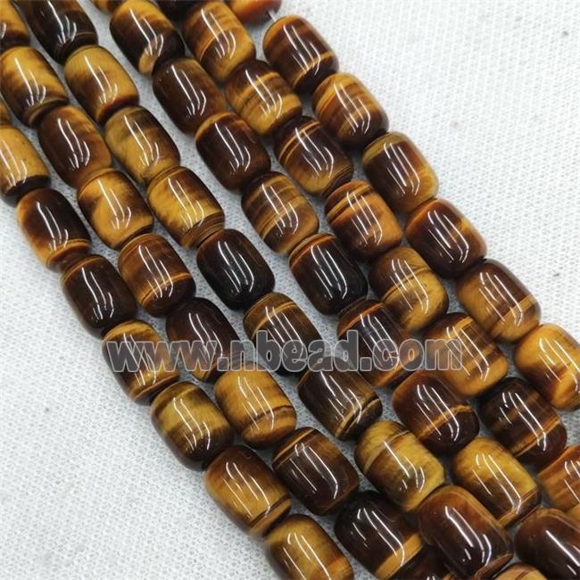 Tiger eye stone barrel beads, A-grade