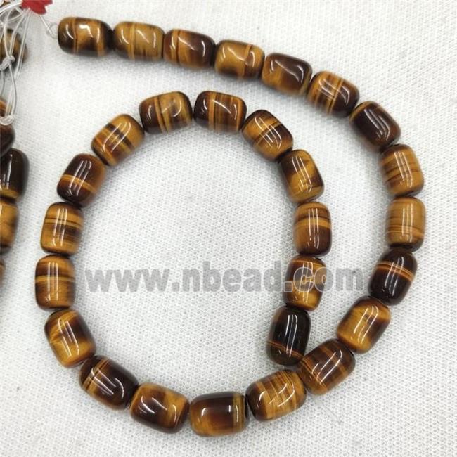 Tiger eye stone barrel beads, A-grade