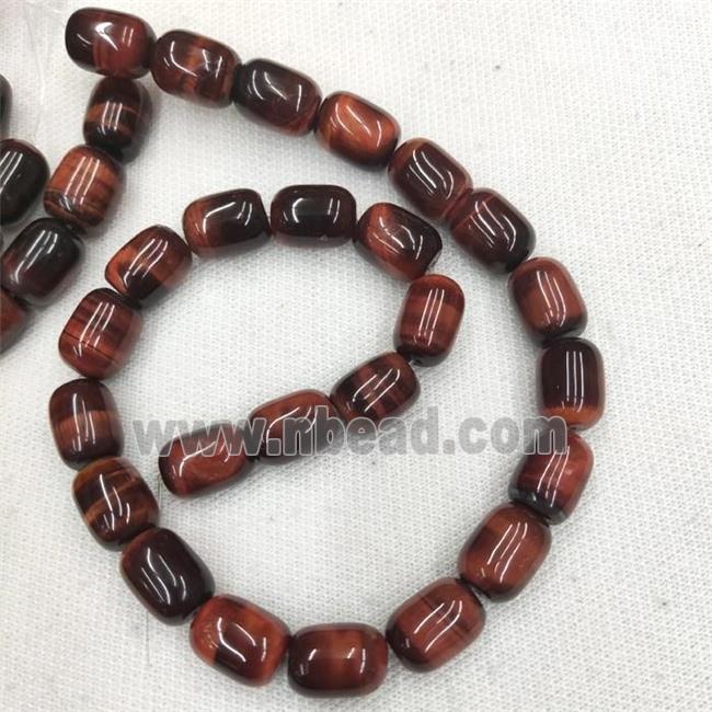 red Tiger eye stone barrel beads, A-grade