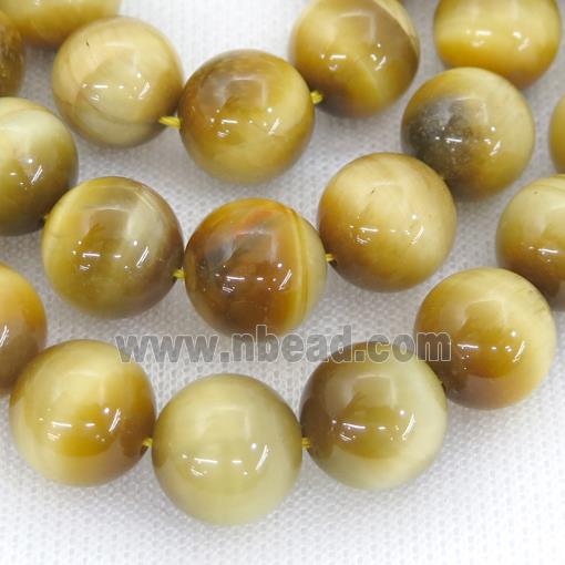 golden Tiger eye stone beads, round