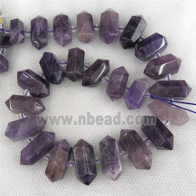 purple Amethyst bullet beads