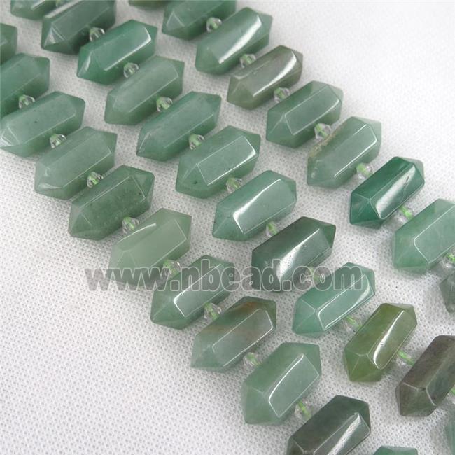 green Aventurine bullet beads