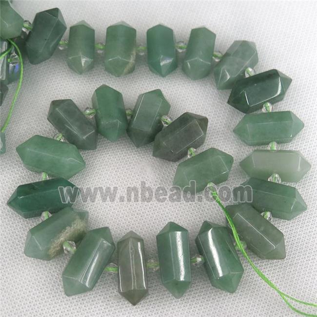 green Aventurine bullet beads