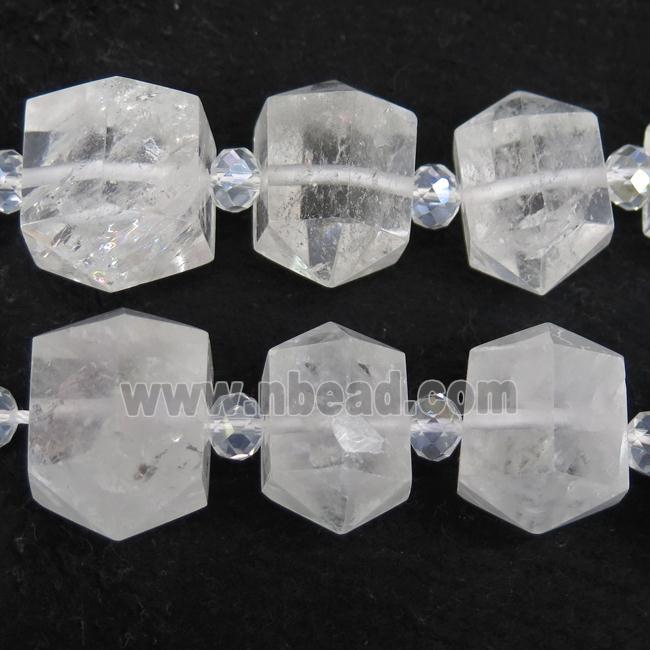 Clear Quartz bullet beads