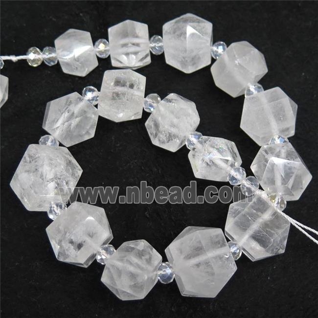 Clear Quartz bullet beads