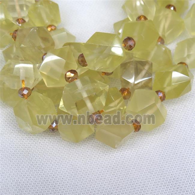 Lemon Quartz bullet beads