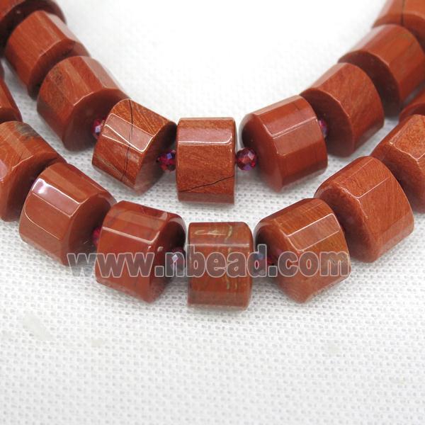 Red Jasper triangle beads, faceted