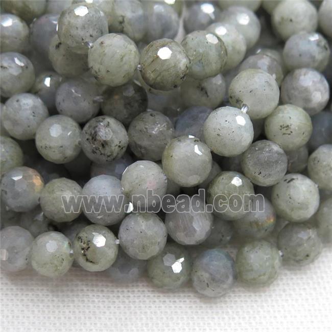 Labradorite beads, faceted round