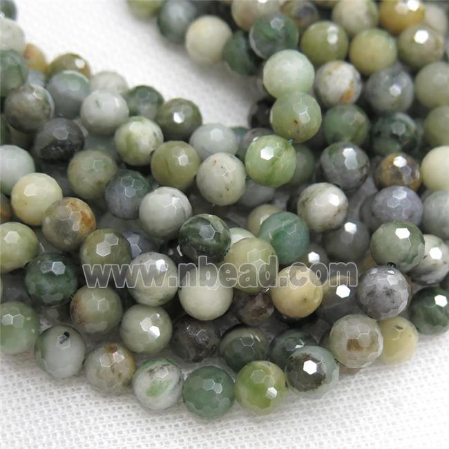 natural Sinkiang Jadeite Beads, green, round