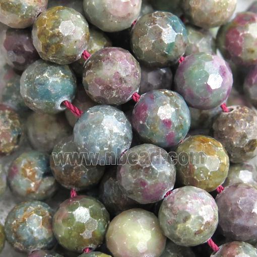 Corundum beads, faceted round