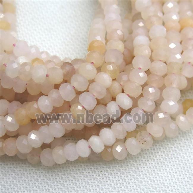 pink Aventurine Beads, faceted rondelle