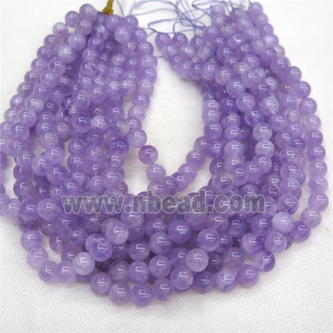 Purple Chalcedony Beads, round