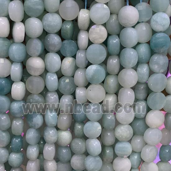 Chinese Amazonite Beads, faceted circle